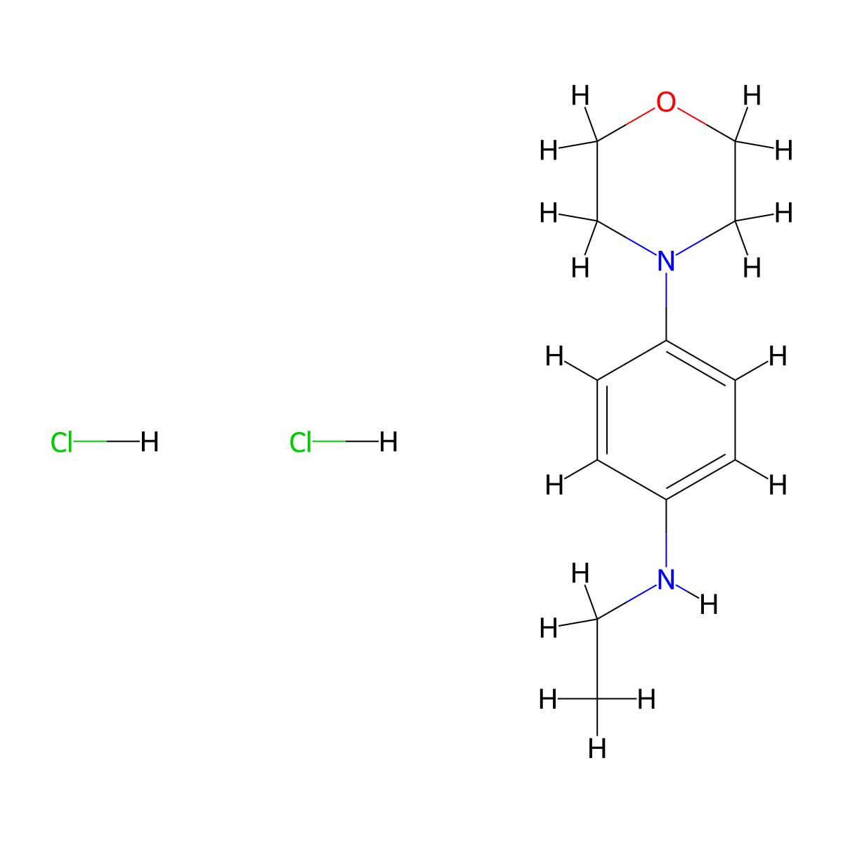 N-ethyl-4-(morpholin-4-yl)aniline dihydrochloride molecular structure, CAS 1989672-26-5