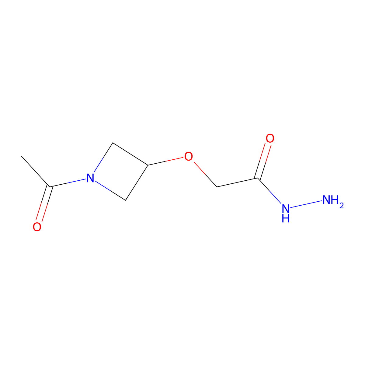 2-[(1-Acetylazetidin-3-yl)oxy]acetohydrazide molecular structure, CAS 1989672-29-8