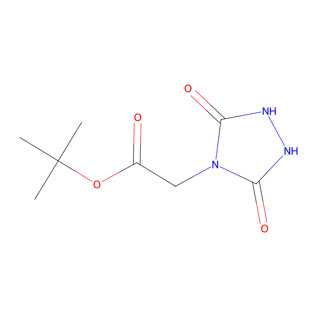 Tert-butyl 2-(3,5-dioxo-1,2,4-triazolidin-4-yl)acetate molecular structure, CAS 1989672-34-5