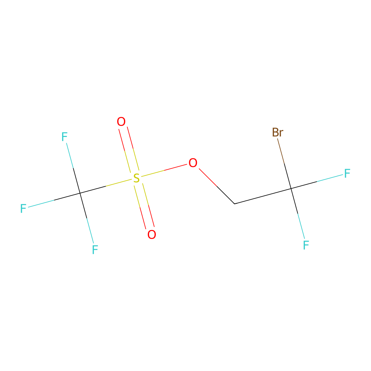 2-Bromo-2,2-difluoroethyl trifluoromethanesulfonate molecular structure, CAS 1989672-35-6