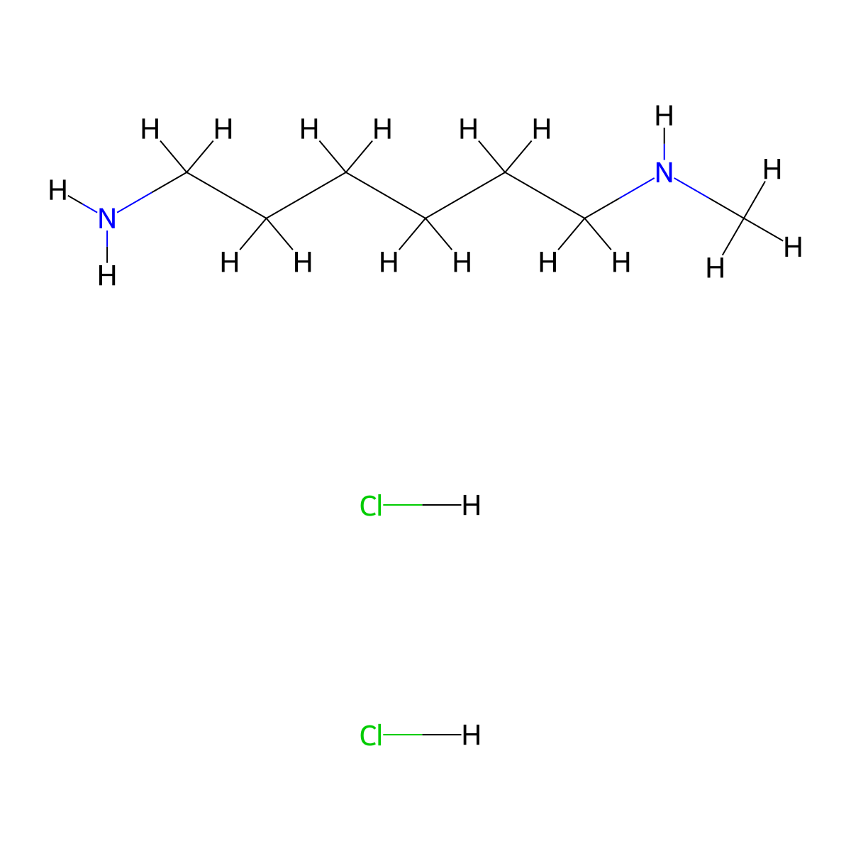 (6-Aminohexyl)(methyl)amine dihydrochloride molecular structure, CAS 1989672-36-7