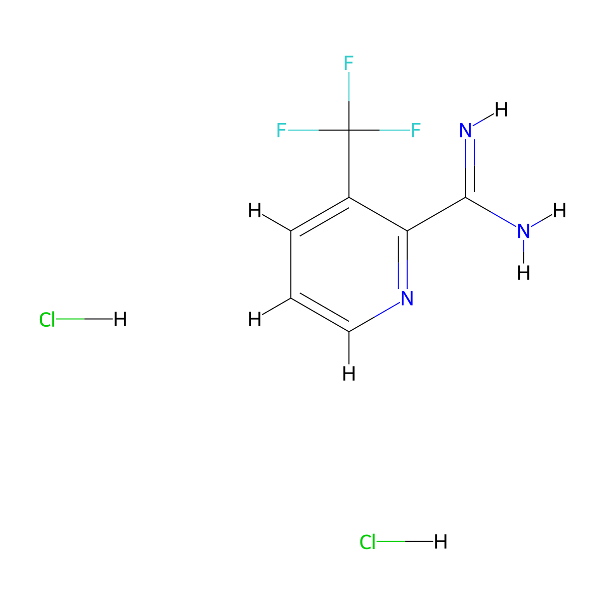 3-(Trifluoromethyl)pyridine-2-carboximidamide dihydrochloride molecular structure, CAS 1989672-37-8