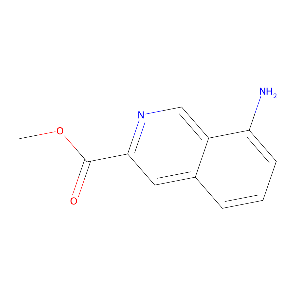 Methyl 8-aminoisoquinoline-3-carboxylate molecular structure, CAS 1989672-38-9