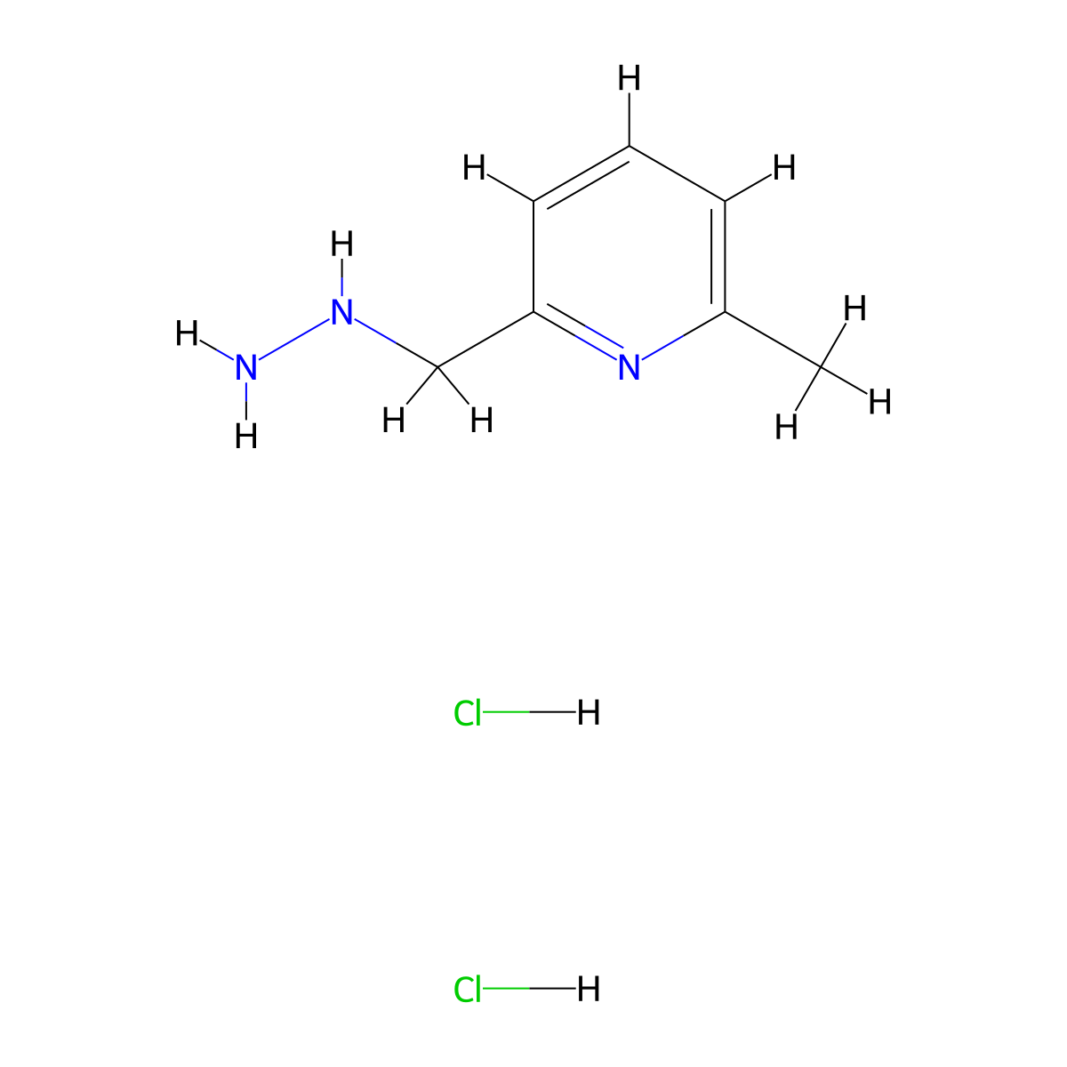 2-(Hydrazinylmethyl)-6-methylpyridine dihydrochloride molecular structure, CAS 1989672-56-1