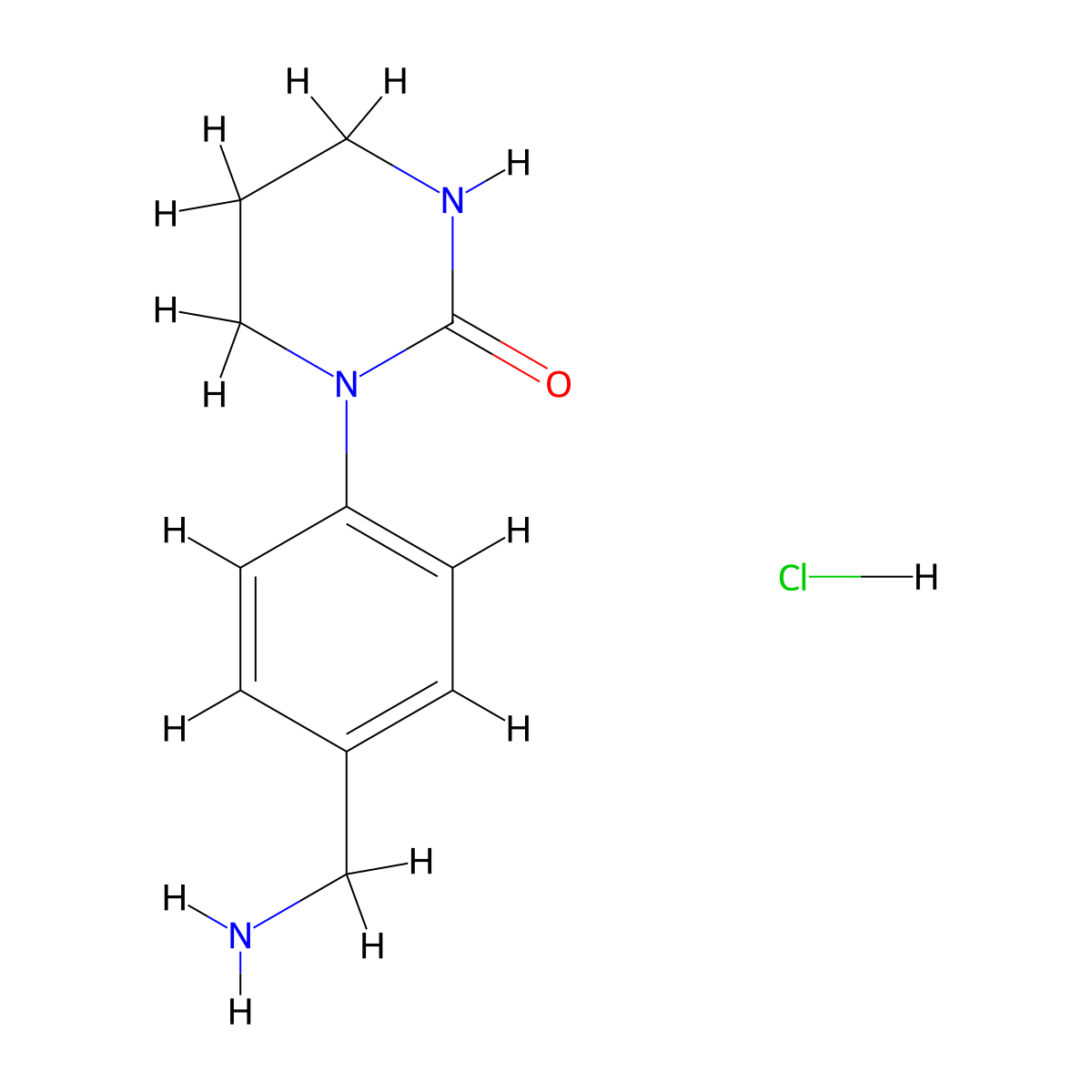 1-[4-(Aminomethyl)phenyl]-1,3-diazinan-2-one hydrochloride molecular structure, CAS 1989672-59-4
