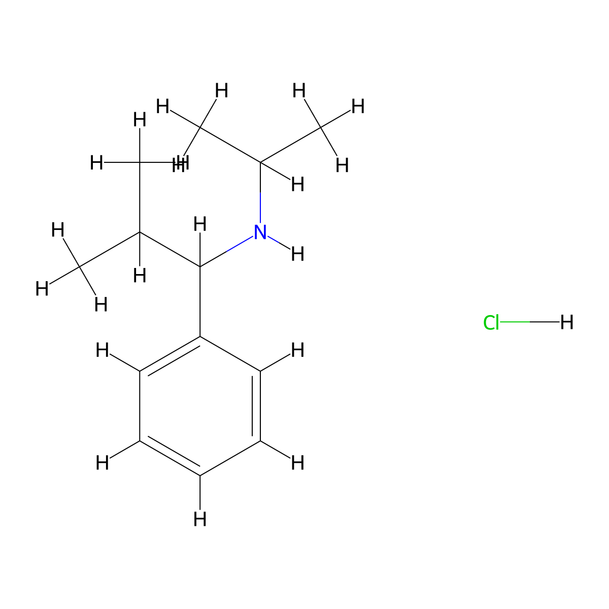 (2-Methyl-1-phenylpropyl)(propan-2-yl)amine hydrochloride molecular structure, CAS 1989672-75-4