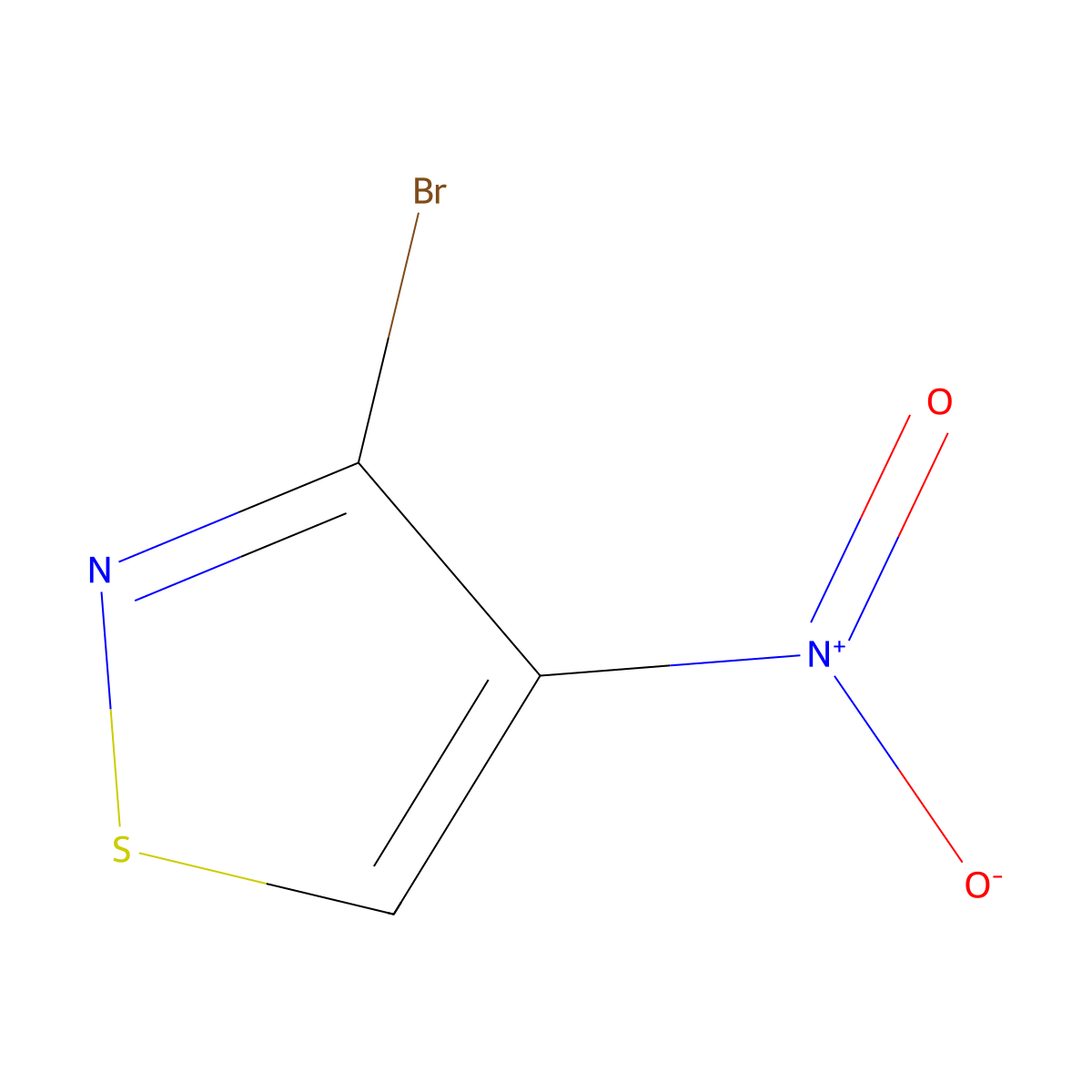 3-Bromo-4-nitro-1,2-thiazole molecular structure, CAS 1989672-78-7