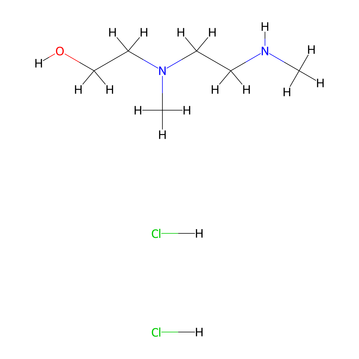 2-{Methyl[2-(methylamino)ethyl]amino}ethan-1-ol dihydrochloride molecular structure, CAS 1989672-81-2