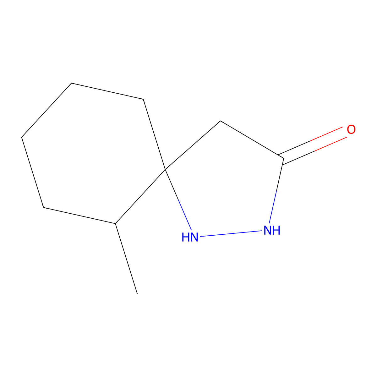 6-Methyl-1,2-diazaspiro[4.5]decan-3-one molecular structure, CAS 1989672-84-5