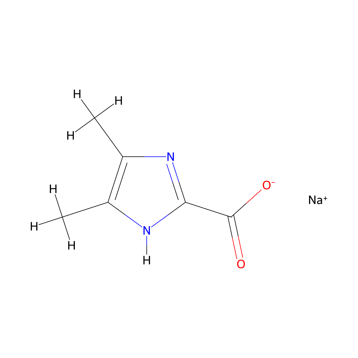 sodium 4,5-dimethyl-1H-imidazole-2-carboxylate molecular structure, CAS 1989672-85-6