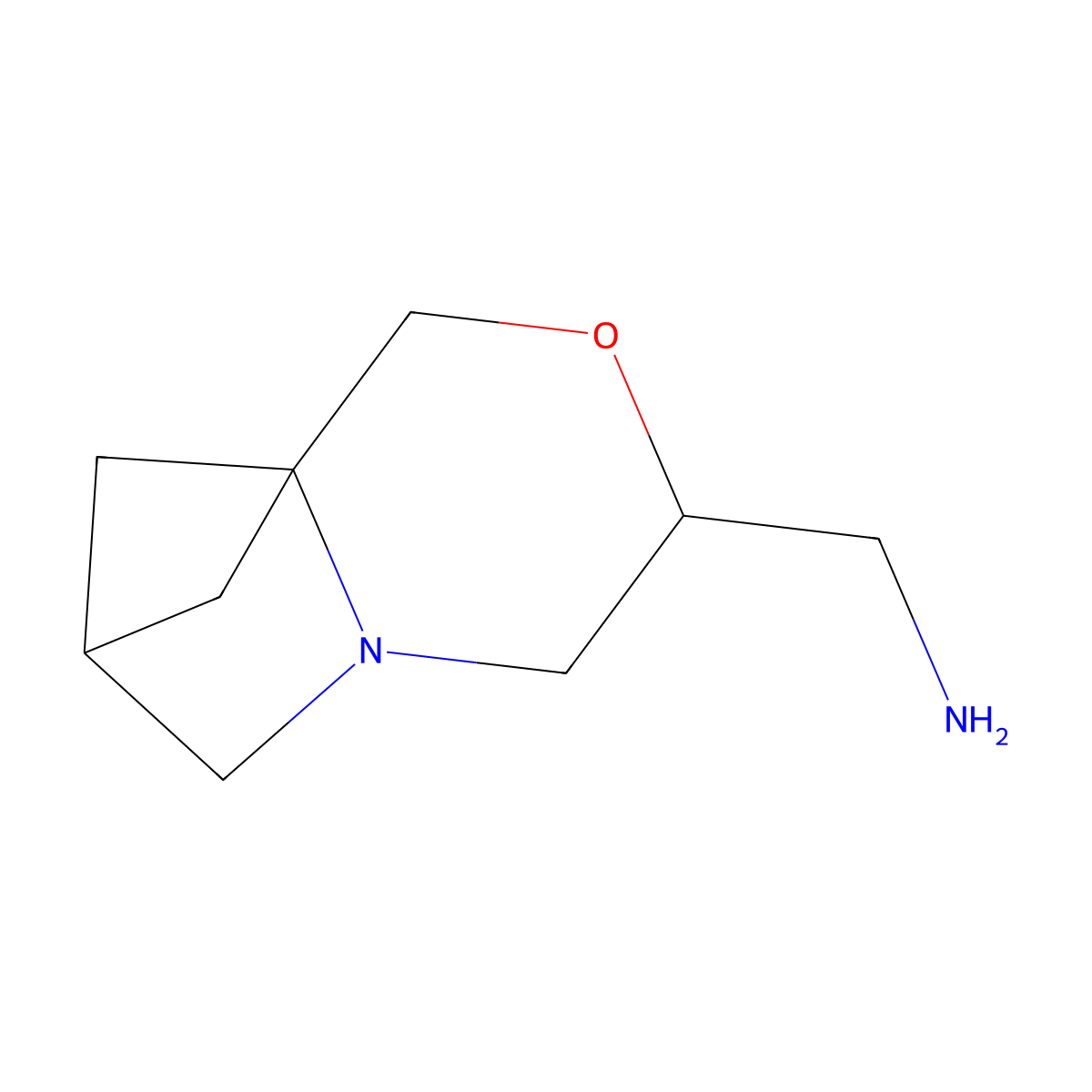 (3-Oxa-6-azatricyclo(6.1.1.0,1,6)decan-4-yl)methanamine molecular structure, CAS 1989672-87-8