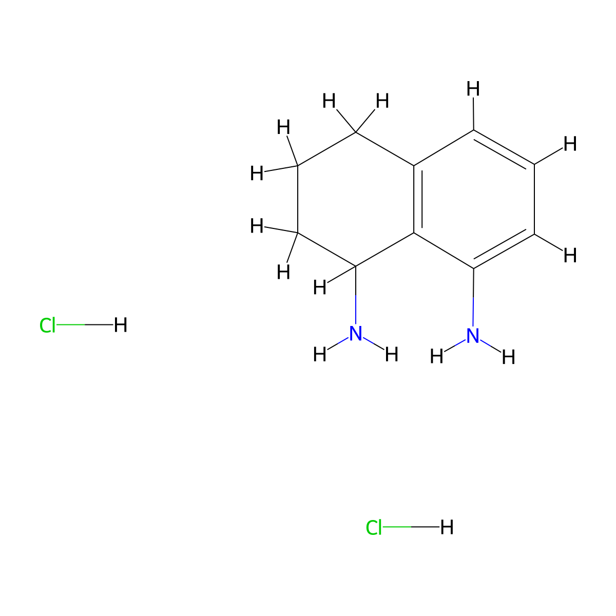 1,2,3,4-Tetrahydronaphthalene-1,8-diamine dihydrochloride molecular structure, CAS 1989672-88-9