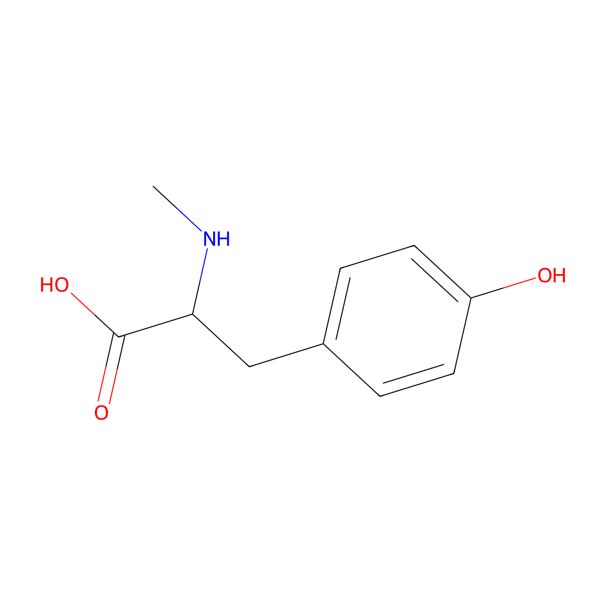 N-Methyltyrosine molecular structure, CAS 19897-63-3