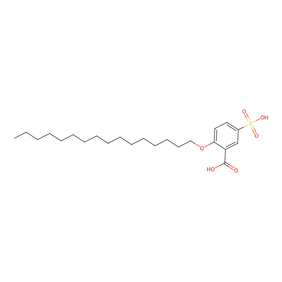 2-Hexadecoxy-5-sulfobenzoic acid molecular structure, CAS 198971-81-2