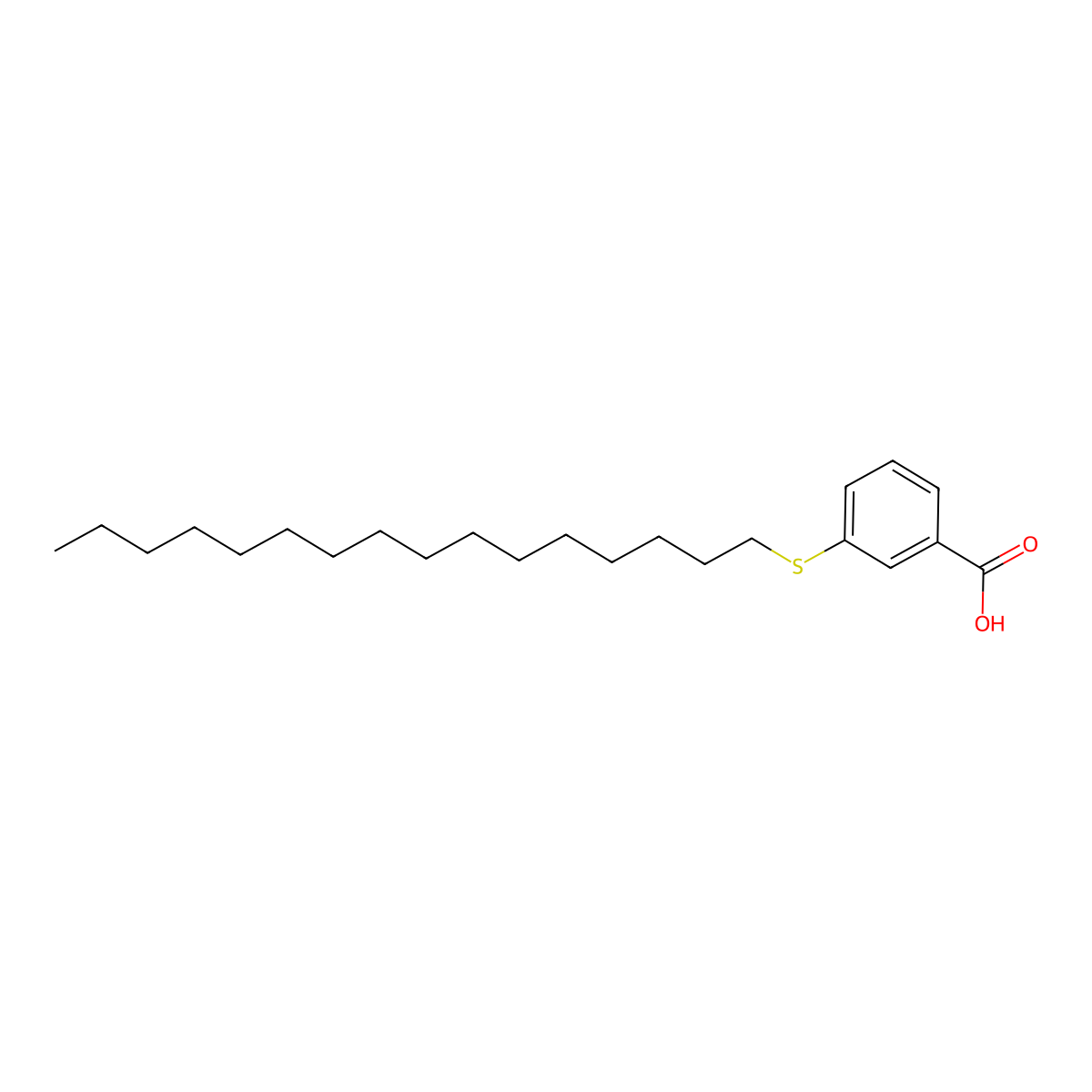 3-(Hexadecylsulfanyl)benzoic acid molecular structure, CAS 198972-06-4