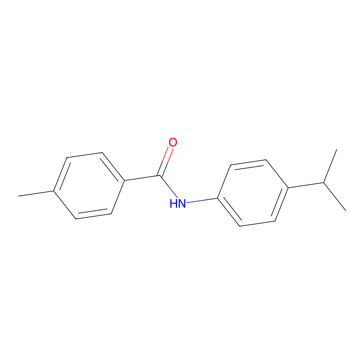 4-methyl-N-(4-propan-2-ylphenyl)benzamide molecular structure, CAS 198973-42-1