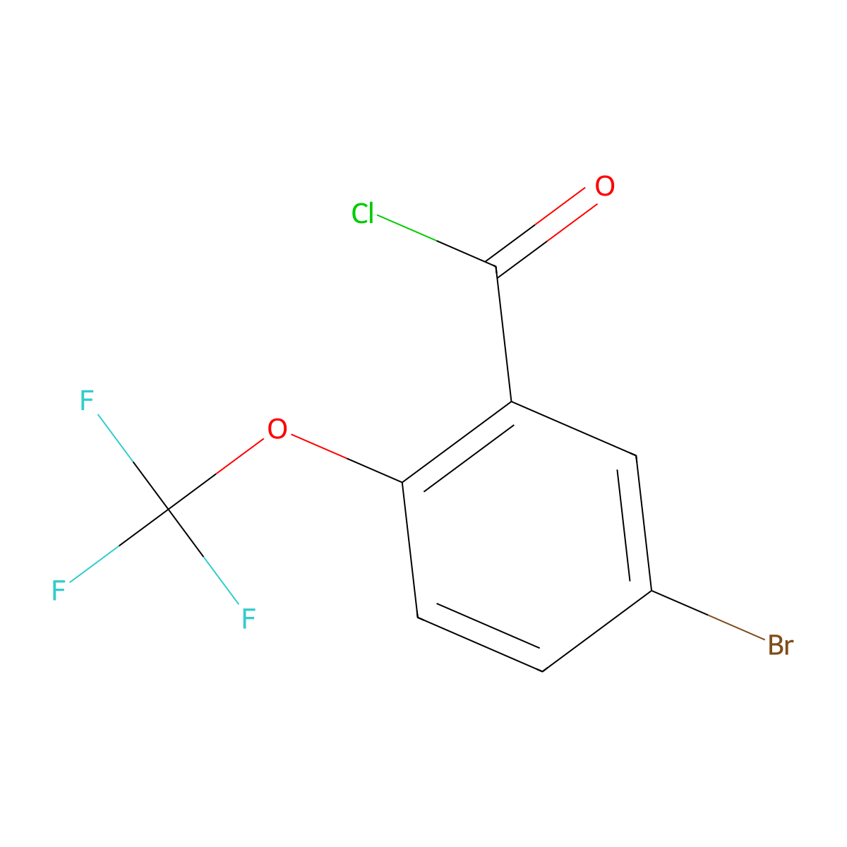 5-Bromo-2-(trifluoromethoxy)benzoyl chloride molecular structure, CAS 1989749-83-8