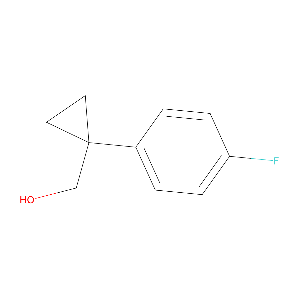 [1-(4-Fluorophenyl)cyclopropyl]methanol molecular structure, CAS 198976-40-8