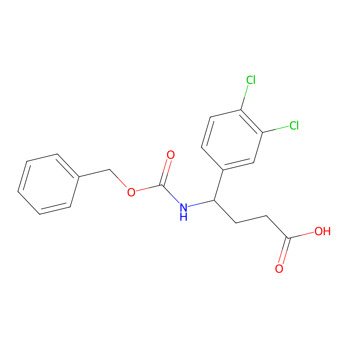4-{[(Benzyloxy)carbonyl]amino}-4-(3,4-dichlorophenyl)butanoic acid molecular structure, CAS 1989801-25-3