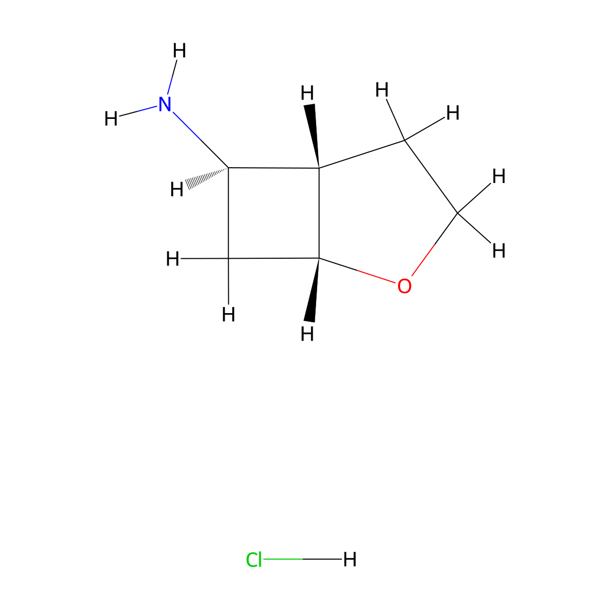 rac-(1R,5S,6R)-2-Oxabicyclo[3.2.0]hept-6-ylamine hydrochloride molecular structure, CAS 1989824-24-9