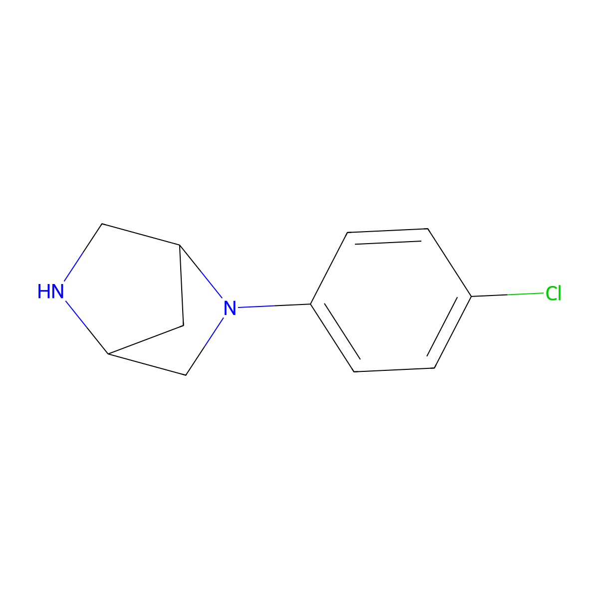 2-(4-Chlorophenyl)-2,5-diazabicyclo[2.2.1]heptane molecular structure, CAS 198988-88-4