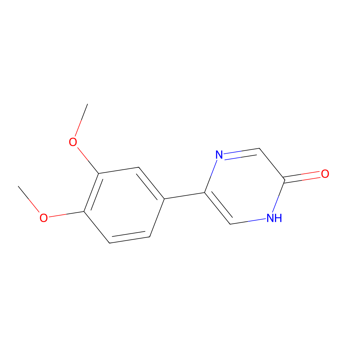 5-(3,4-Dimethoxyphenyl)-1,2-dihydropyrazin-2-one molecular structure, CAS 1989888-47-2
