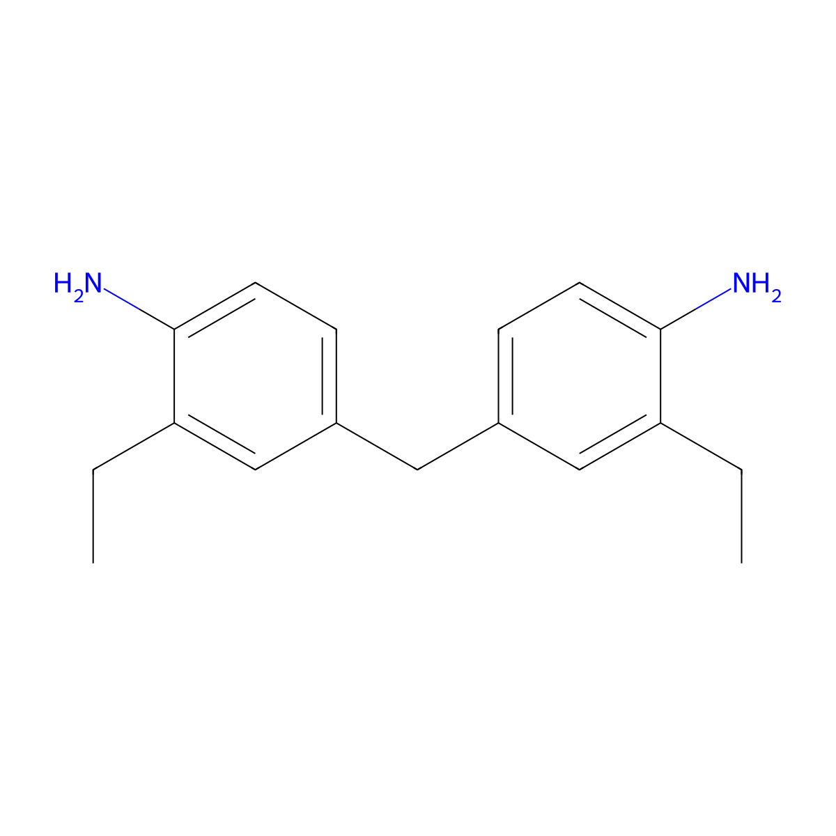 4,4'-Methylenebis(2-ethylbenzamine) molecular structure, CAS 19900-65-3