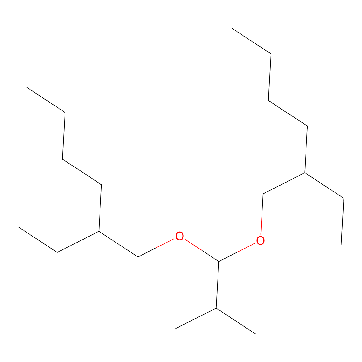 1,1'-(Isobutylidenebis(oxy))bis(2-ethylhexane) molecular structure, CAS 19900-85-7