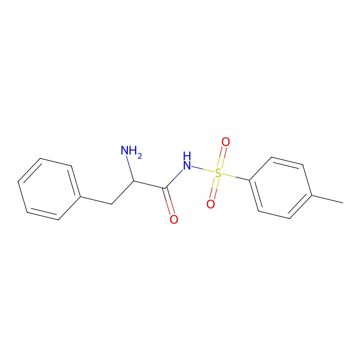 2-Amino-3-phenyl-N-tosylpropanamide molecular structure, CAS 19901-46-3
