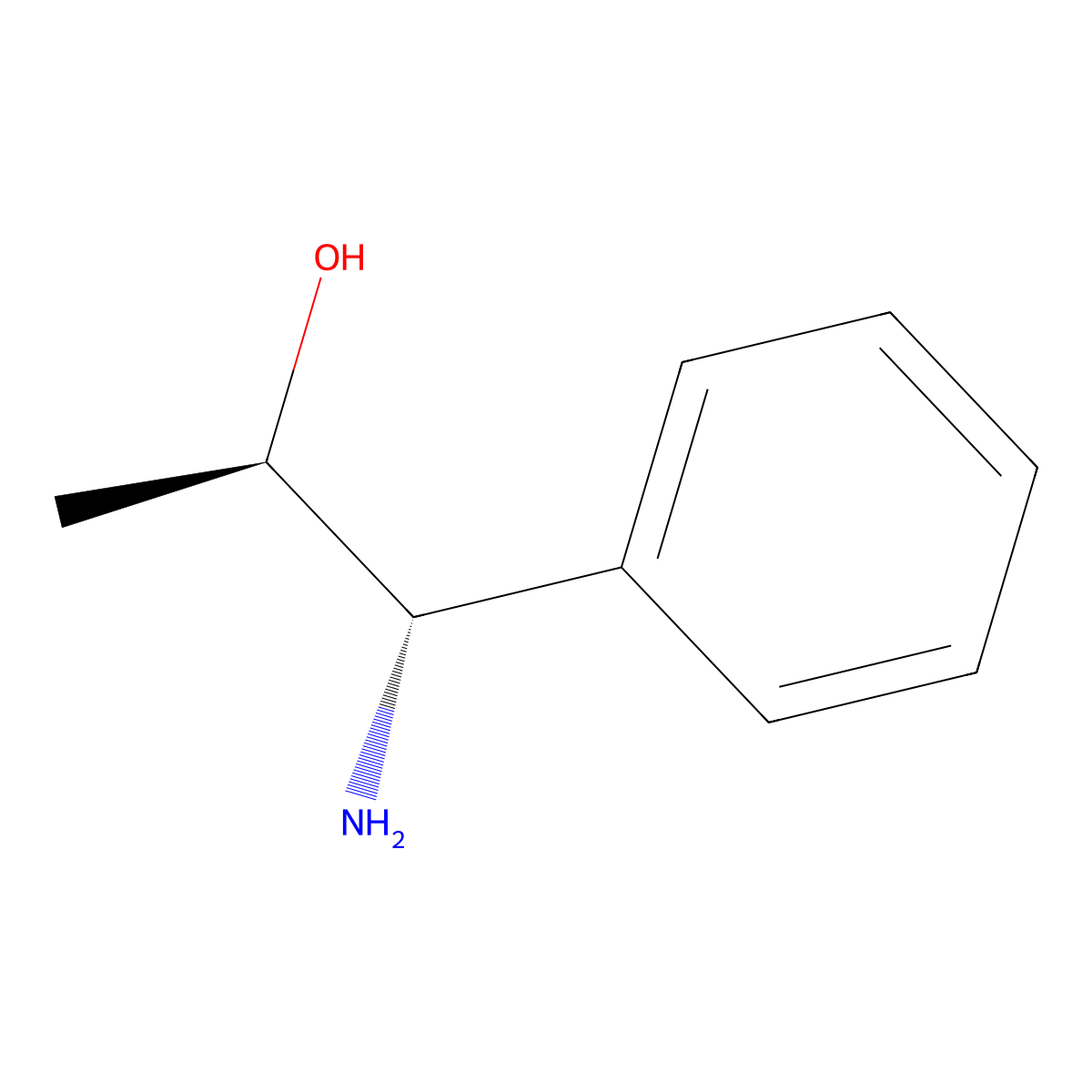 beta-Amino-alpha-methylphenethyl alcohol, erythro- molecular structure, CAS 19901-88-3