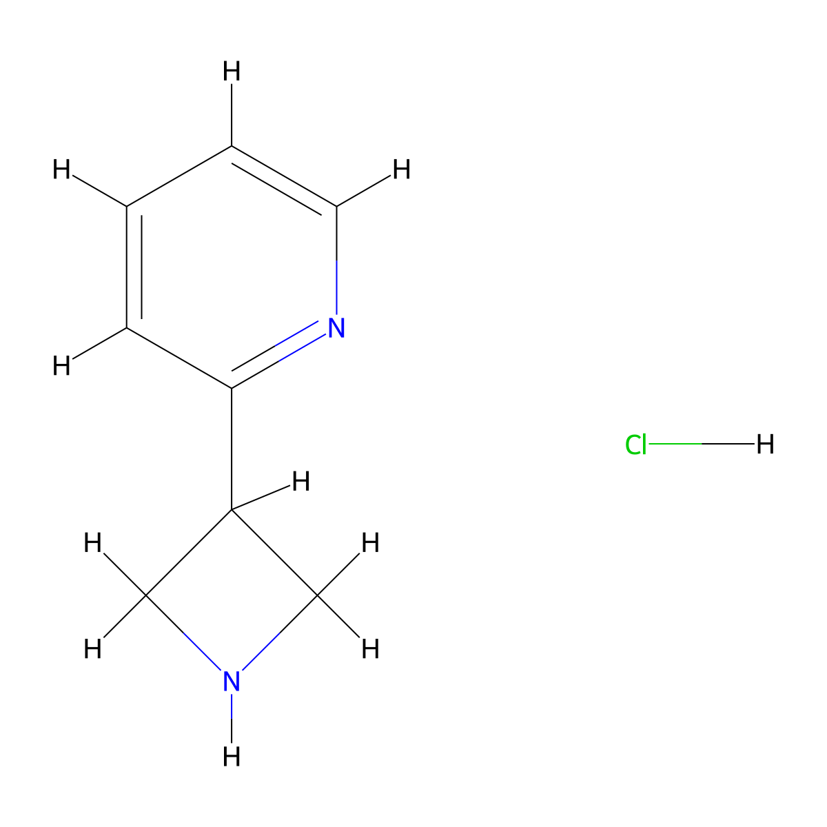 2-(Azetidin-3-yl)pyridine hydrochloride molecular structure, CAS 1990151-70-6