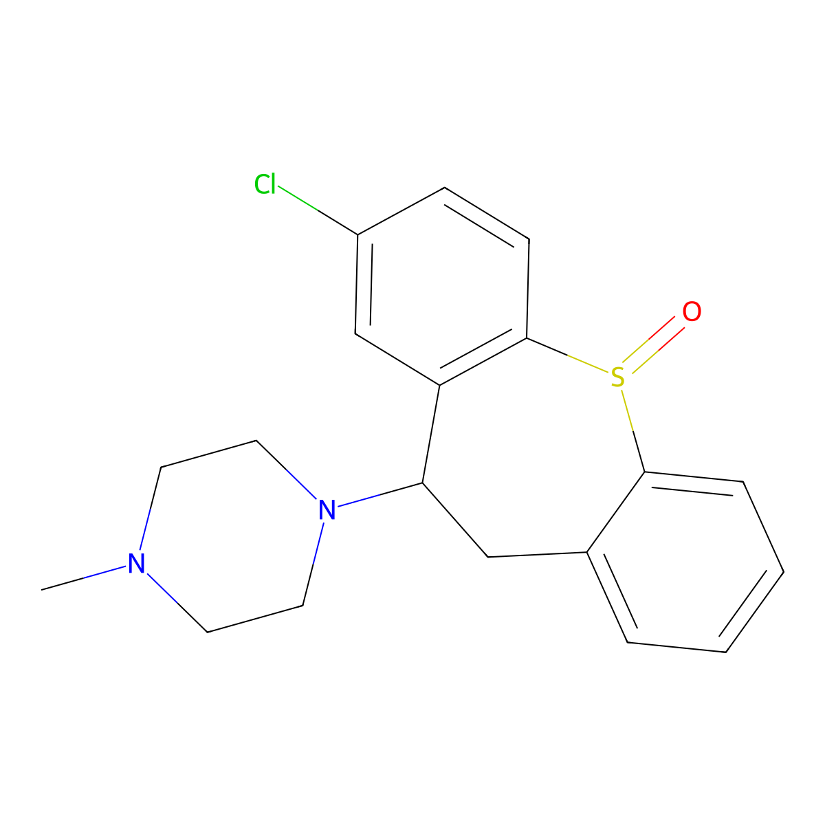 1-(8-Chloro-5-oxido-10,11-dihydrodibenzo[b,f]thiepin-10-yl)-4-methylpiperazine molecular structure, CAS 19905-13-6
