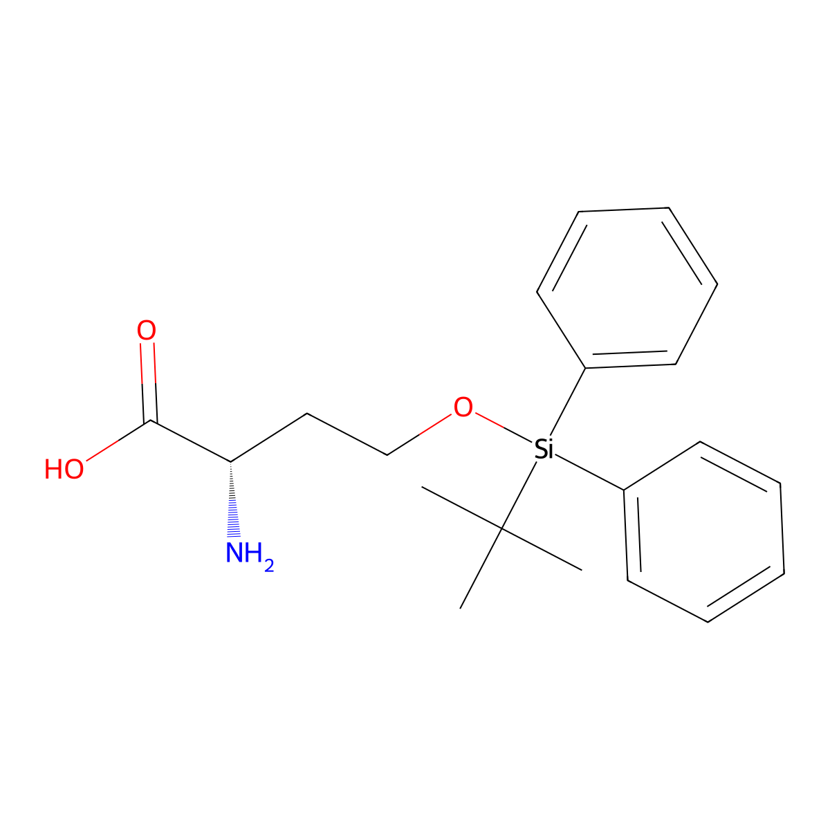 O-(tert-Butyl-diphenylsilyl)-L-homoserine molecular structure, CAS 1990506-23-4