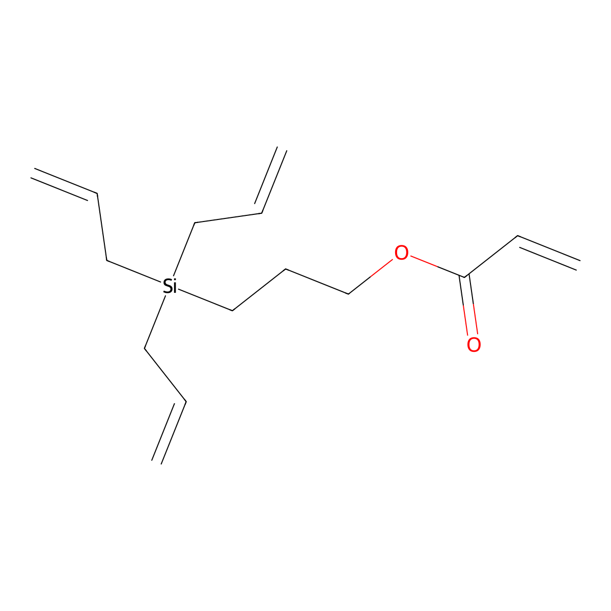 3-(Triallylsilyl)propyl Acrylate (stabilized with MEHQ) molecular structure, CAS 1990509-29-9