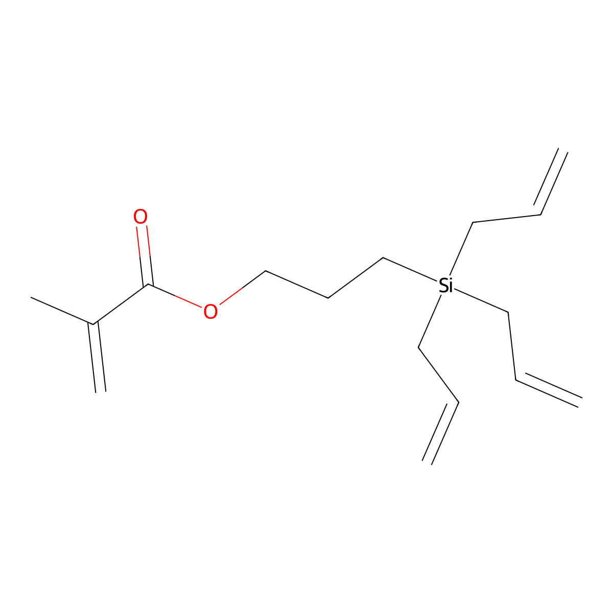 3-(Triallylsilyl)propyl Methacrylate (stabilized with MEHQ) molecular structure, CAS 1990509-31-3