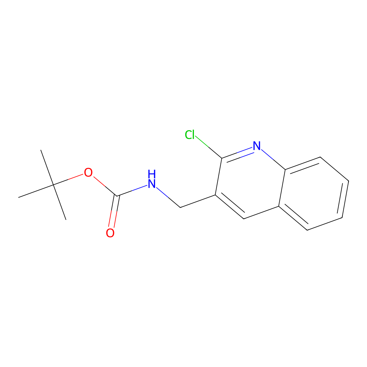 tert-butylN-[(2-chloroquinolin-3-yl)methyl]carbamate molecular structure, CAS 1990564-54-9