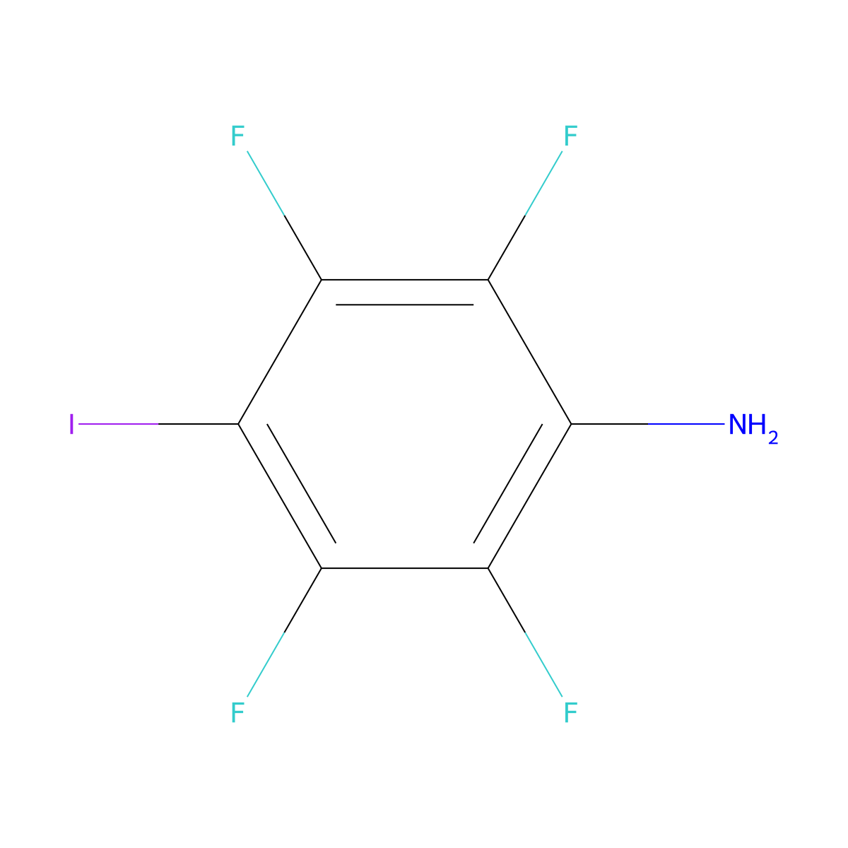 2,3,5,6-Tetrafluoro-4-iodoaniline molecular structure, CAS 1991-43-1