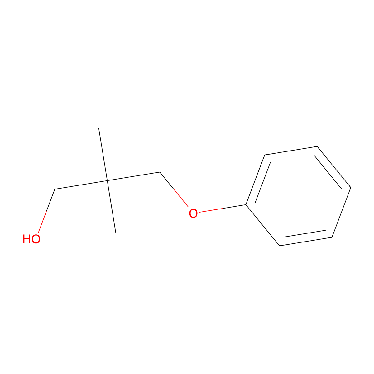2,2-Dimethyl-3-phenoxypropan-1-ol molecular structure, CAS 1991-46-4
