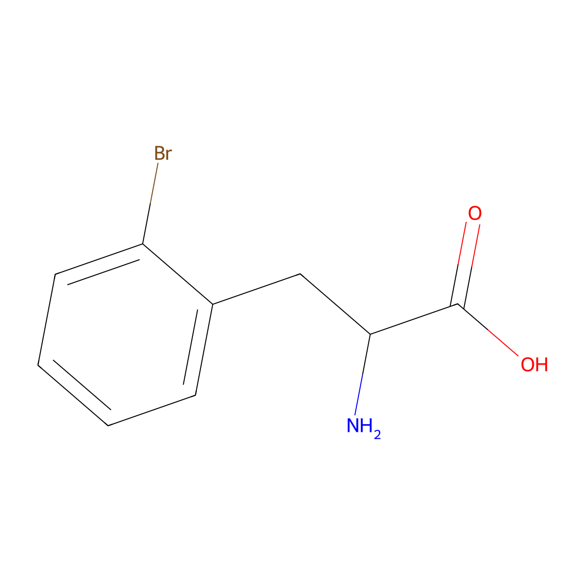 2-Bromophenylalanine molecular structure, CAS 1991-79-3