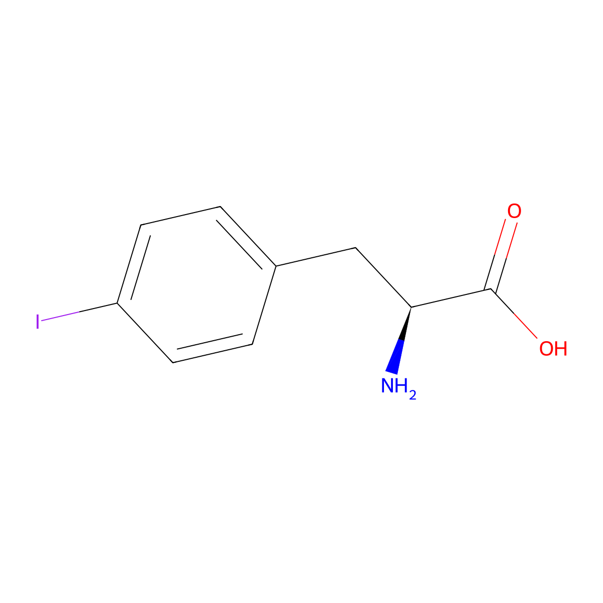 4-Iodophenylalanine molecular structure, CAS 1991-81-7