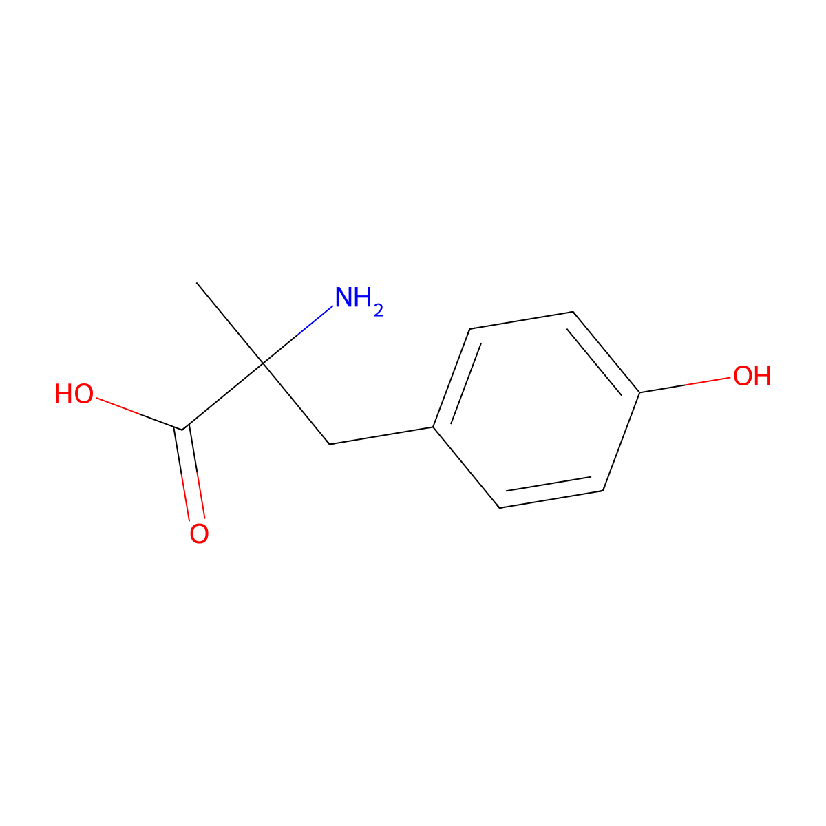 Metirosine, (R)- molecular structure, CAS 1991-86-2