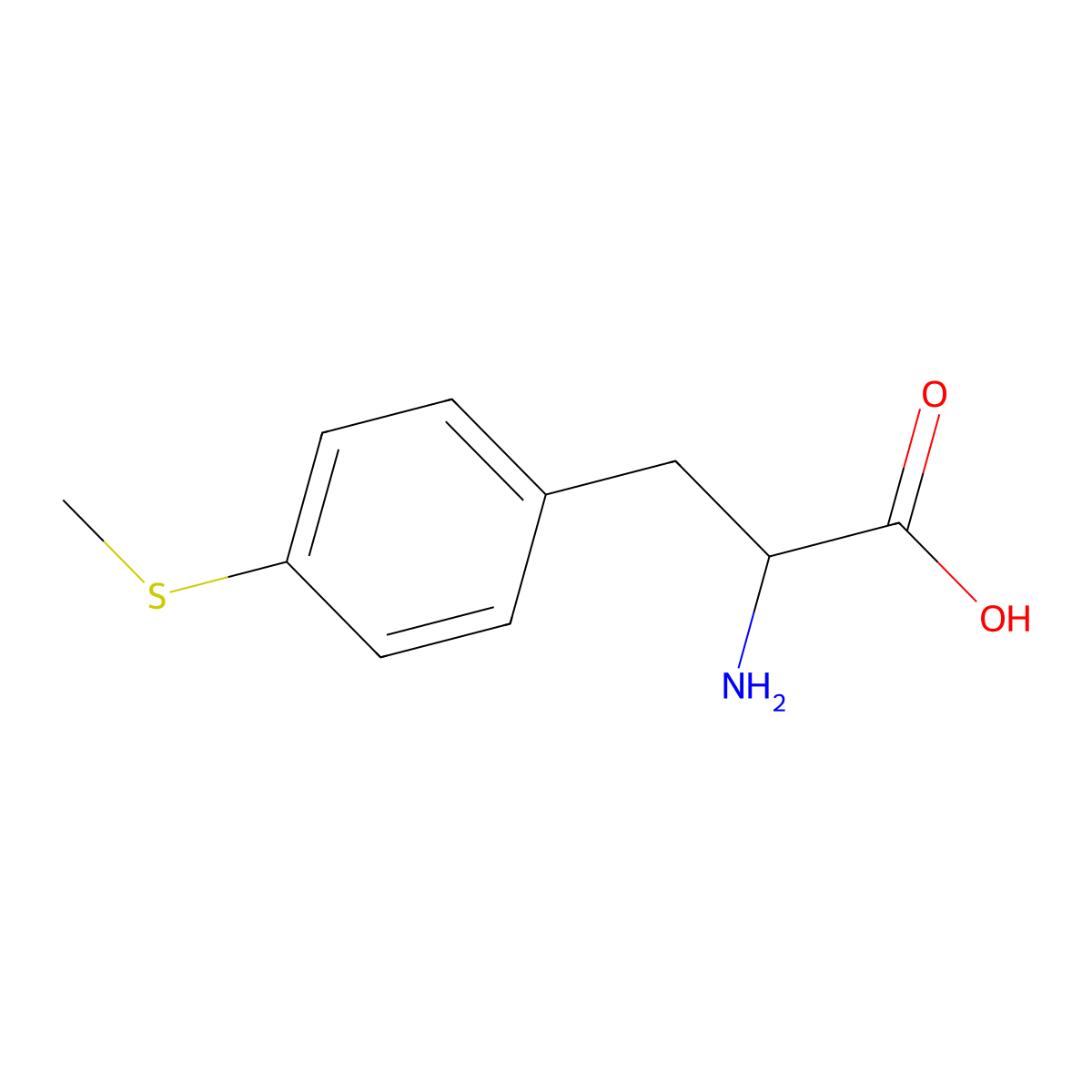 2-Amino-3-[4-(methylsulfanyl)phenyl]propanoic acid molecular structure, CAS 1991-88-4