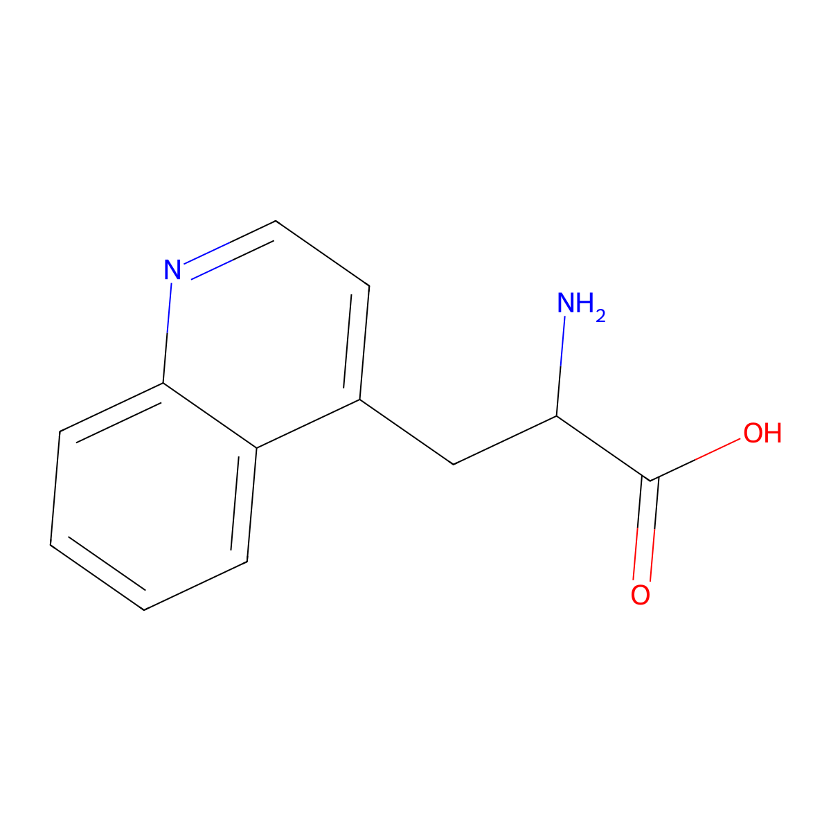 2-Amino-3-quinolin-4-YL-propionic acid molecular structure, CAS 1991-98-6