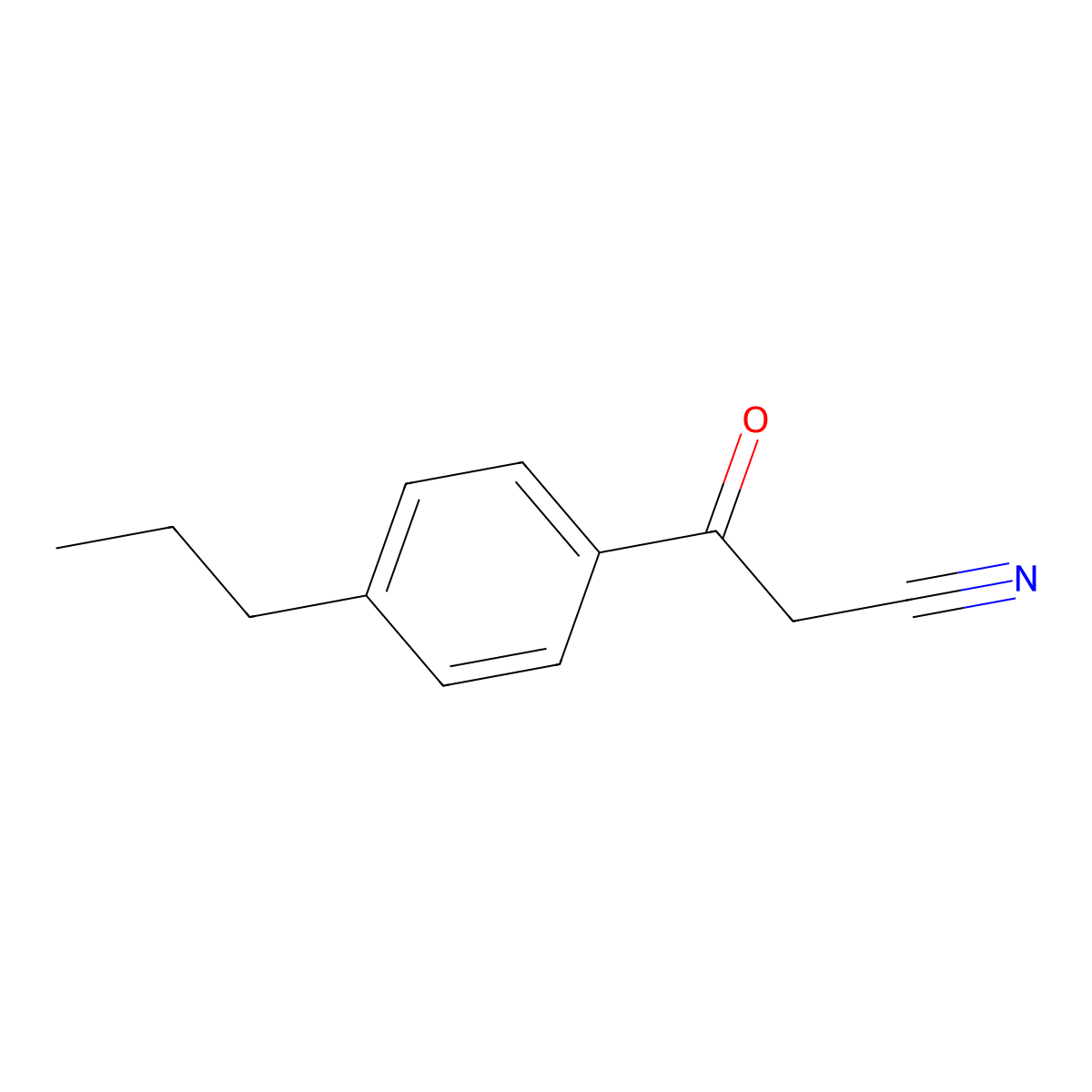 4-n-Propylbenzoylacetonitrile molecular structure, CAS 199102-69-7