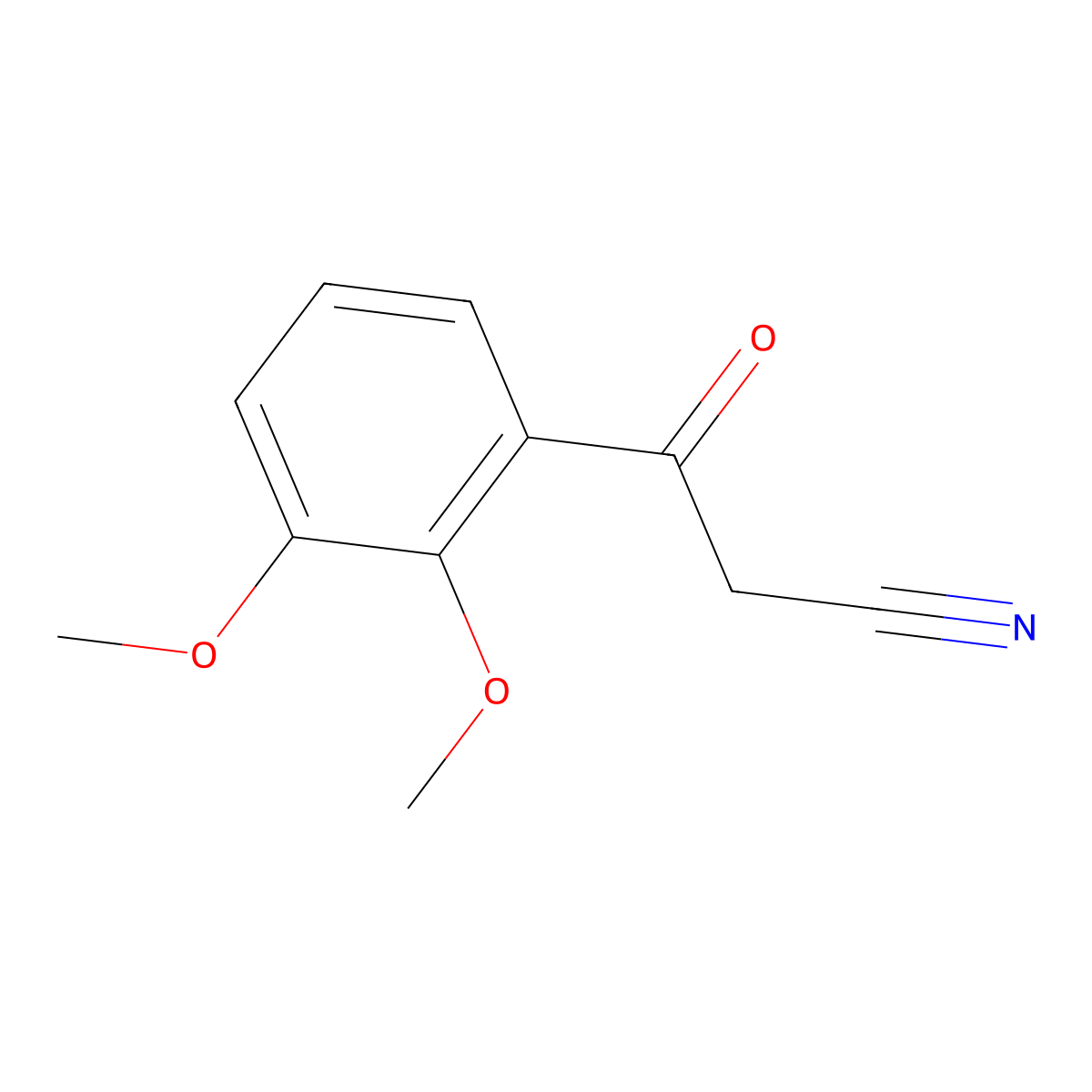 3-(2,3-Dimethoxyphenyl)-3-oxopropanenitrile molecular structure, CAS 199102-80-2