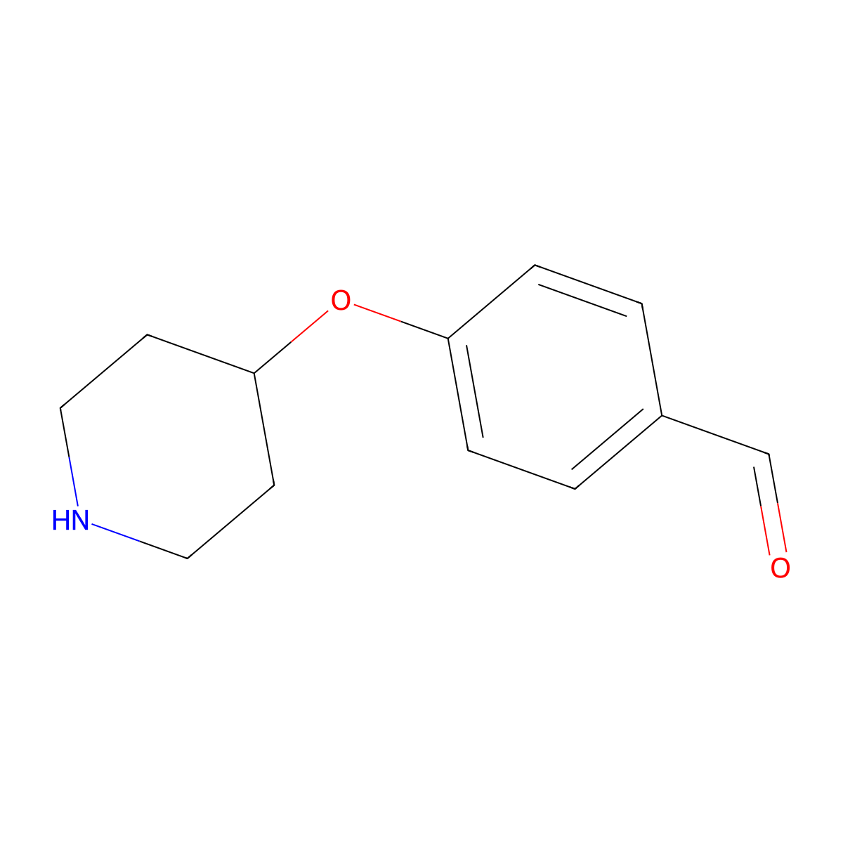 4-(Piperidin-4-yloxy)benzaldehyde molecular structure, CAS 199103-27-0