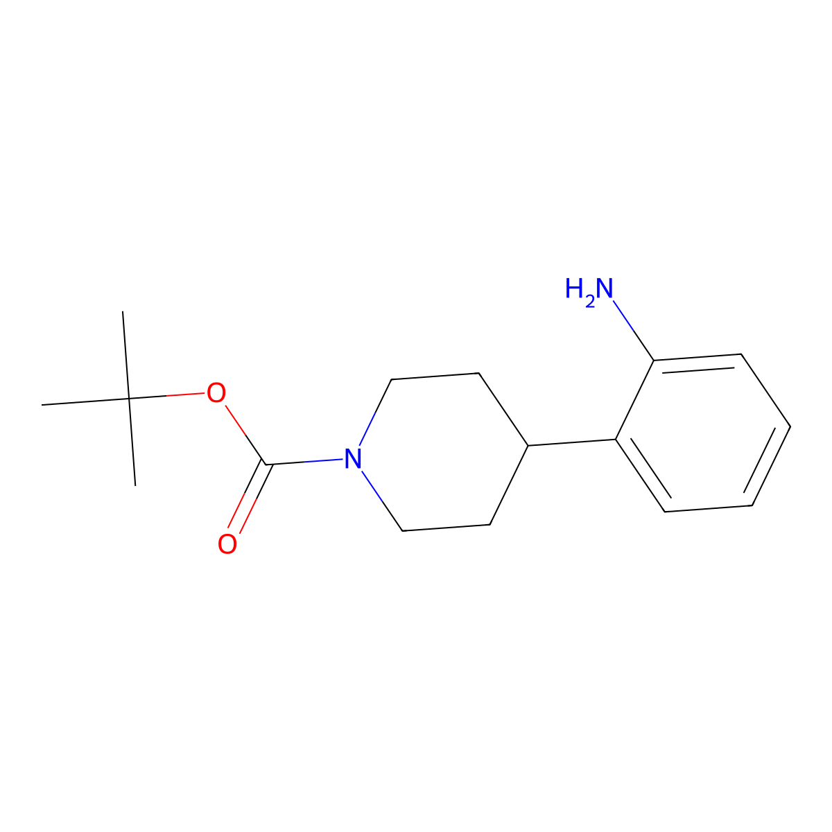 tert-Butyl 4-(2-aminophenyl)piperidine-1-carboxylate molecular structure, CAS 199105-03-8