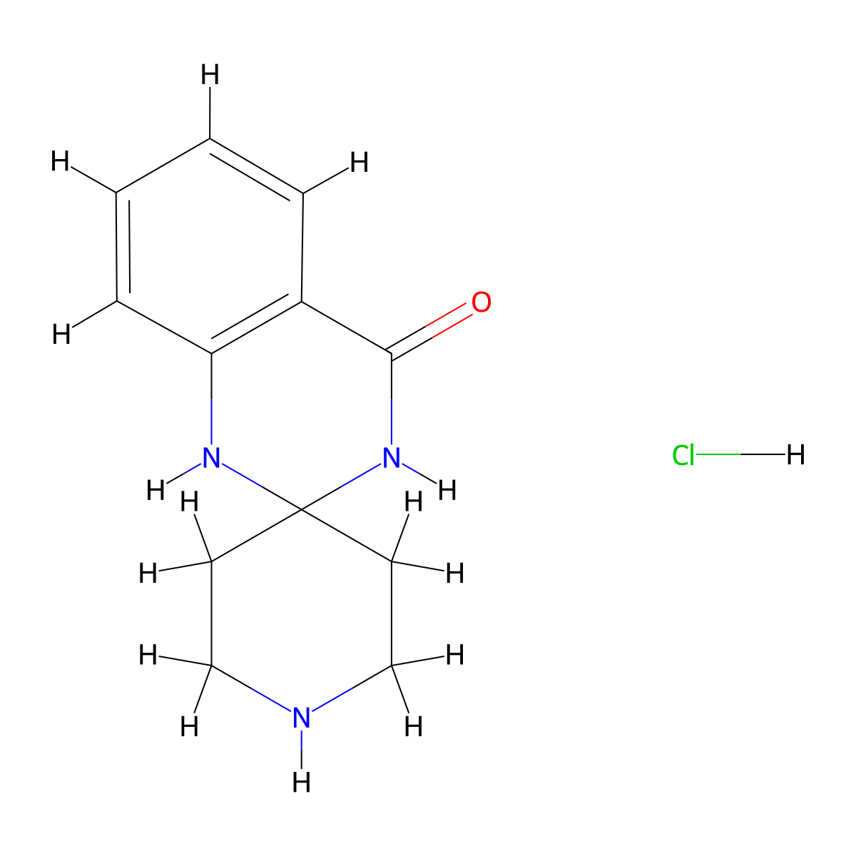 3',4'-dihydro-1'H-spiro(piperidine-4,2'-quinazoline)-4'-one hydrochloride molecular structure, CAS 199105-15-2