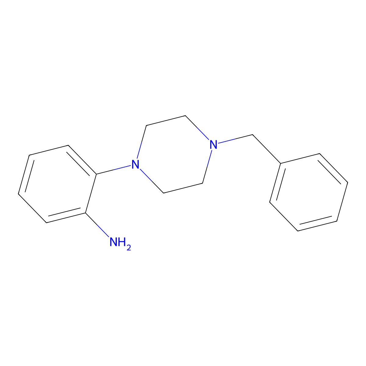 2-(4-Benzylpiperazin-1-yl)aniline molecular structure, CAS 199105-17-4