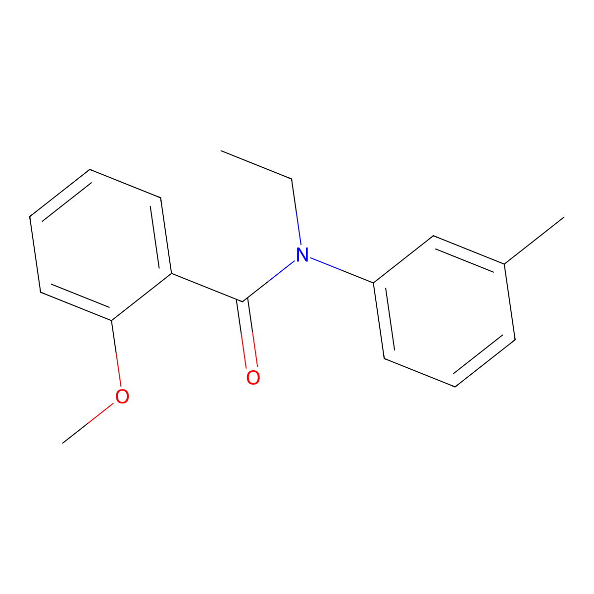 N-ethyl-2-methoxy-N-(3-methylphenyl)benzamide molecular structure, CAS 199106-97-3